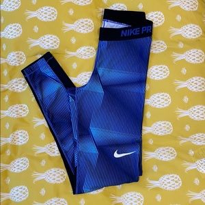 Nike Pro leggings | Small | Blue , Teal & Purple